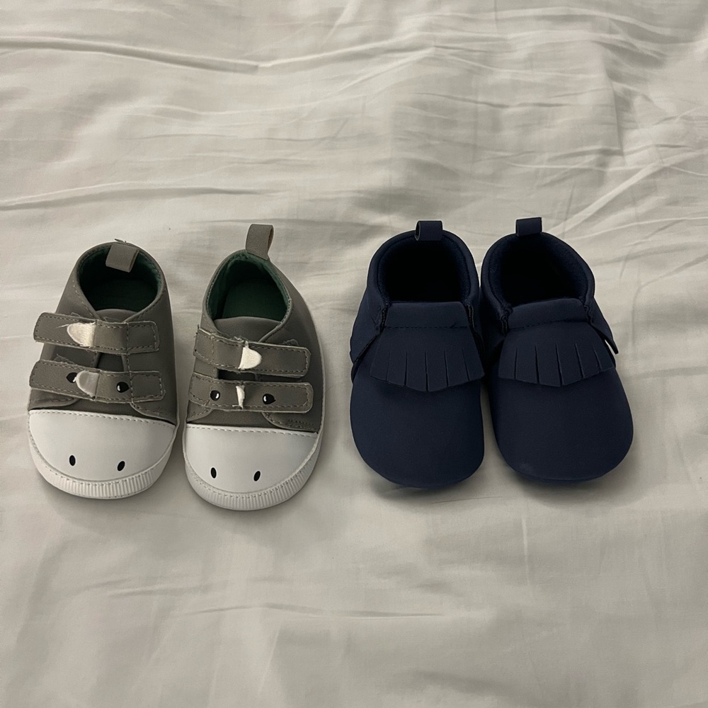 Stylish Kids Shoes Set - Gray and Blue
